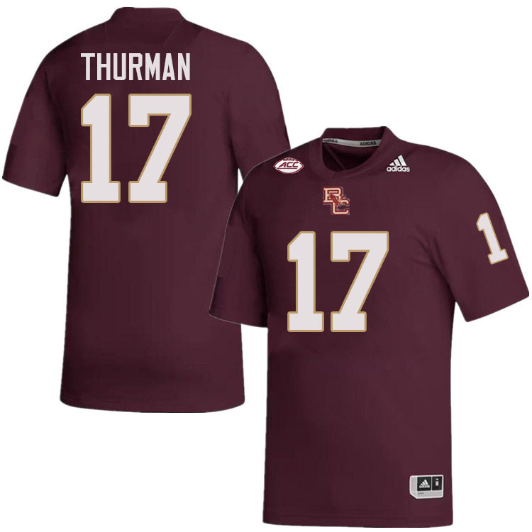 Tony Thurman Jersey,#17 Tony Thurman Boston College Eagles Football Jersey,Uniforms-Maroon